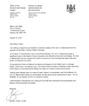 Letter from Todd Smith, House Leader and Ontario’s Minister of Government and Consumer Services, to Lisa Helps, the mayor of Victoria, B.C.