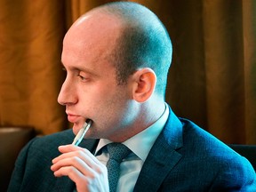 Senior Advisor Stephen Miller attends a cabinet meeting at the White House on Aug. 16, 2018 in Washington, D.C.