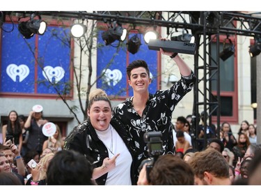 Elijah Woods and Jamie Fine at the 2018 iHeartRadio MMVA awards in Toronto, Ont. on Sunday August 26, 2018. Jack Boland/Toronto Sun/Postmedia Network