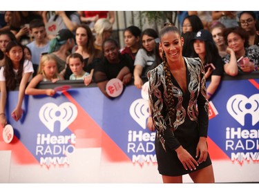 Canadian basketball start Kia Nurse at the 2018 iHeartRadio MMVA awards in Toronto, Ont. on Sunday August 26, 2018. Jack Boland/Toronto Sun/Postmedia Network