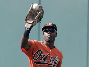 With Camden Yards’ short outfield fence, Cedric Mullins has lots of opportunities to rob opposing hitters of home runs.  (AP)