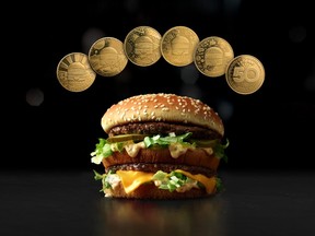 McDonalds Canada celebrates 50 golden years of the Big Mac® with the launch of the MacCoin. (CNW Group/McDonald's Restaurants of Canada Ltd.)