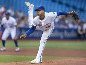A blister on his finger shouldn't stop Marcus Stroman from getting the start against Tampa Bay on Sunday. (Fred Thornhill/The Canadian Press)