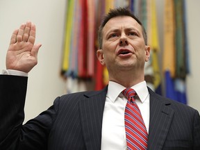 Then-Deputy Assistant FBI Director Peter Strzok is sworn in before a joint committee hearing of the House Judiciary and Oversight and Government Reform committees in the Rayburn House Office Building on Capitol Hill July 12, 2018 in Washington, D.C.