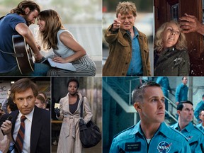 Clockwise (L-R): A Star Is Born; The Old Man & the Gun; Halloween; First Man; Widows and The Front Runner. (TIFF.net)