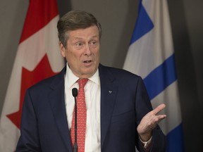 Mayor John Tory at a press conference at City Hall in Toronto, Ont. on August 3, 2018. Stan Behal/Toronto Sun