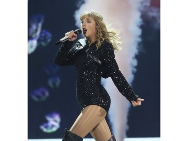 Taylor Swift performs on stage during her reputation Stadium Tour at the Rogers Centre in Toronto, Ont. on Friday August 3, 2018. Veronica Henri/Toronto Sun/Postmedia Network