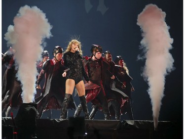 Taylor Swift performs on stage during her reputation Stadium Tour at the Rogers Centre in Toronto, Ont. on Friday August 3, 2018. Veronica Henri/Toronto Sun/Postmedia Network