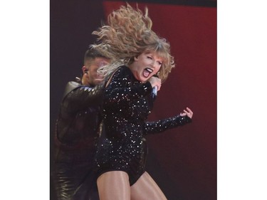 Taylor Swift performs on stage during her reputation Stadium Tour at the Rogers Centre in Toronto, Ont. on Friday August 3, 2018. Veronica Henri/Toronto Sun/Postmedia Network