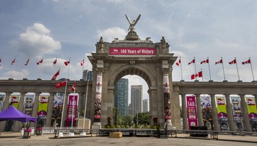 Entrance to the Princes' Gates on the day off the CNE Media Preview at Exhibition Place in Toronto, Ont. on Wednesday August 15, 2018. The Canadian National Exhibition runs from August 17 to September 3. Ernest Doroszuk/Toronto Sun/Postmedia