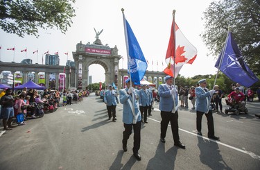 UN Peacekeepers at the WarriorsÕ Day Parade at the CNE in Toronto, Ont. on Saturday August 18, 2018. Ernest Doroszuk/Toronto Sun/Postmedia