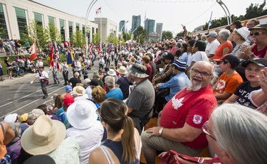 Large crowd of seated spectator take in the WarriorsÕ Day Parade at the CNE in Toronto, Ont. on Saturday August 18, 2018. Ernest Doroszuk/Toronto Sun/Postmedia
