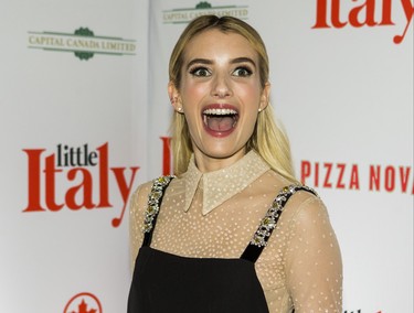 Emma Roberts at the world premiere of Little Italy screened at the Scotiabank Theatre Toronto in Toronto, Ont. on Wednesday August 22, 2018. Ernest Doroszuk/Toronto Sun/Postmedia