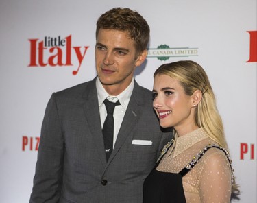 Hayden Christensen and Emma Roberts at the world premiere of Little Italy screened at the Scotiabank Theatre Toronto in Toronto, Ont. on Wednesday August 22, 2018. Ernest Doroszuk/Toronto Sun/Postmedia