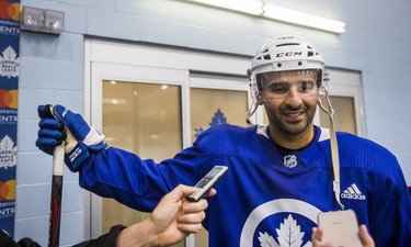 Toronto Maple Leafs Nazem Kadri during media interview following a summer skate at the MasterCard Centre in Toronto, Ont. on Monday August 27, 2018. Ernest Doroszuk/Toronto Sun/Postmedia