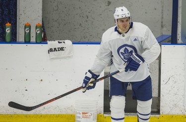 Toronto Maple Leafs Zach Hyman during a summer skate at the MasterCard Centre in Toronto, Ont. on Tuesday August 28, 2018. Ernest Doroszuk/Toronto Sun/Postmedia