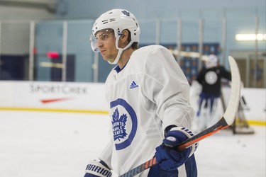 Tyler Ennis during a Toronto Maple Leafs summer skate at the MasterCard Centre in Toronto, Ont. Wednesday August 29, 2018. Ernest Doroszuk/Toronto Sun/Postmedia