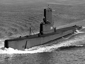 The USS Cavalla in seen in a 1957 archive photo.