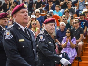 Toronto Police Military Veterans Association during the WarriorsÕ Day Parade at the CNE in Toronto, Ont. on Saturday August 18, 2018. Ernest Doroszuk/Toronto Sun/Postmedia