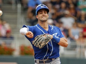 Royals utility man 
Whit Merrifield was hitting .307 for the season until a 1-for-20 stretch entering play Sunday. (AP Photo)