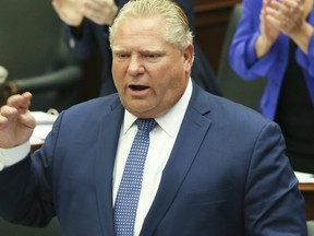 Premier Doug Ford is pictured in the Ontario legislature on Sept. 17. 2018. (Veronica Henri, Toronto Sun)