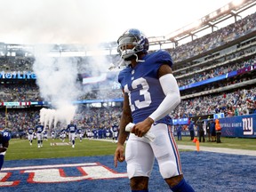 New York Giants' Odell Beckham Jr. faces the Cowboys in Dallas on Sunday night. (GETTY IMAGES)
