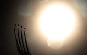 United States Air Force Thunderbirds take to the sky during the 69th annual Canadian International Air Show (CIAS)in Toronto on Saturday September 1, 2018. (Dave Abel/Toronto Sun/Postmedia Network)
