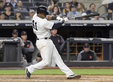 The Yankees’ Miguel Andujar is in the running for AL rookie of the year. (AP)