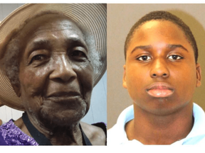 Tyrone Harvin, 14, right, is charged with the rape and murder of Dorothy Mae Neal, 83.