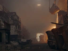 Smelting operations at NorNickel factory, Norilsk, Russia. (Photo courtesy of Anthropocene Films Inc.)