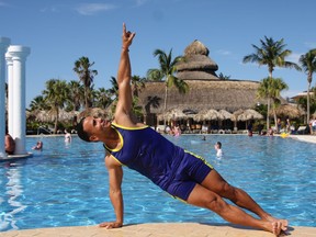 Resort entertainer Fernando Julio Aranda is full of spunk and energy poolside at Iberostar’s Varadero Cuba resort. (Tracy McLaughlin/Toronto Sun)
