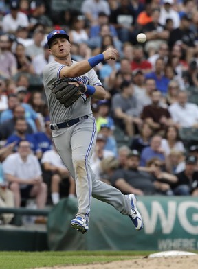 Toronto Blue Jays third baseman Brandon Drury is likely out for the season. (AP)