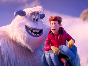 Migo (voiced by Channing Tatum), left, and Percy (voiced by James Corden) in "Smallfoot." MUST CREDIT: Warner Bros. Pictures