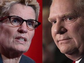 Kathleen Wynne and Doug Ford.