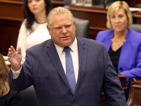 Premier Doug Ford speaks during question period at Queen's Park in Toronto, Ont. on Monday September 24, 2018. Dave Abel/Toronto Sun