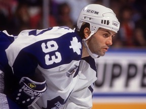 Former Maple Leafs great Doug Gilmour was, like Blue Jays superstar Josh Donaldson, traded away. Both were heart-and-soul players and huge fan favourites, leading their clubs to the playoffs after long spells of failure. GETTY IMAGES FILE