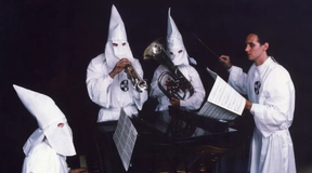 One of Abel’s pranks was the Ku Klux Klan Orchestra. David Duke even agreed to be a guest conductor. SUPPLIED