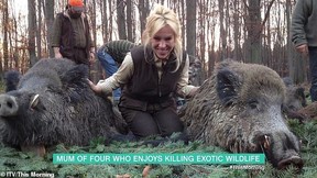 Loves to kill. Olivia Opre poses with her latest trophies. ITV THIS MORNING
