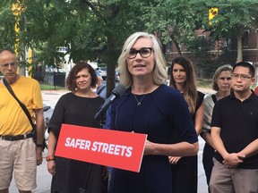 Mayoral candidate Jennifer Keesmaat speaks about her transit plan for Toronto on Friday, Sept. 7, 2018. (Antonella Artuso/Toronto Sun)