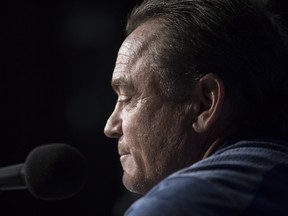 Blue Jays Manager John Gibbons attends a news conference in Toronto on Wednesday, Sept. 26, 2018. The Blue Jays announced that Gibbons will be leaving his position at the end of the season. (THE CANADIAN PRESS)