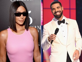 Kim Kardashian denies rumours that she is having an affair with Drake. (Michael Kovac/Getty Images for What Goes Around Comes Around/Michael Loccisano/Getty Images for TNT)