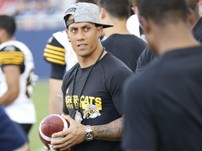 Chad Owens, shown here on the sidelines during his first tenure with the Ticats two years ago, helped pave the way for Brandon Banks to become a fixture in Hamilton.                        JACK BOLAND/TORONTO SUN