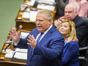 Ontario Premier Doug Ford during the morning session in the legislature at Queen's Park in Toronto, Ont. on Wednesday September 12, 2018. Ernest Doroszuk/Toronto Sun/Postmedia