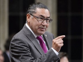 NDP MP Romeo Saganash rises during question period in the House of Commons on Parliament Hill in Ottawa on Thursday, Sept. 27, 2018.T