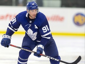 Maple Leafs John Tavares requested to be the net-front guy, much to coach Mike Babcock’s surprise. THE CANADIAN PRESS