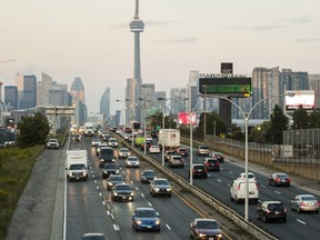 Evening traffic along the Gardiner Expressway in Toronto, Ont. on Tuesday September 4, 2018. (Ernest Doroszuk/Toronto Sun/Postmedia)