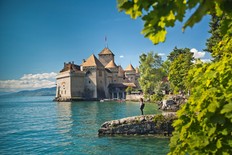 Perched on the edge of Lake Geneva, Swizterland's picturesque medieval Chateau de Chillon is remarkably well preserved. (DOMINIC ARIZONA BONUCCELLI)