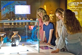 At the Olympic Museum in Lausanne, artifacts recall the games’ ancient Greek beginnings. (DOMINIC ARIZONA BONUCCELLI)