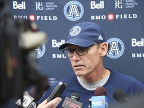 Argonauts head coach Marc Trestman  hasn’t been able to adjust and react to the changing landscape with this group, writes Frank Zicarelli. (Jack Boland/Toronto Sun)
