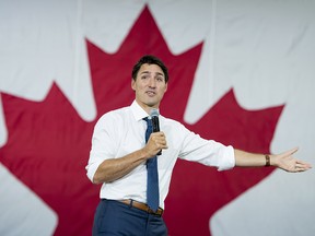 Prime Minister Justin Trudeau address a town hall meeting in Saskatoon, Sask. Thursday, Sept. 13, 2018. (THE CANADIAN PRESS Jonathan Hayward)